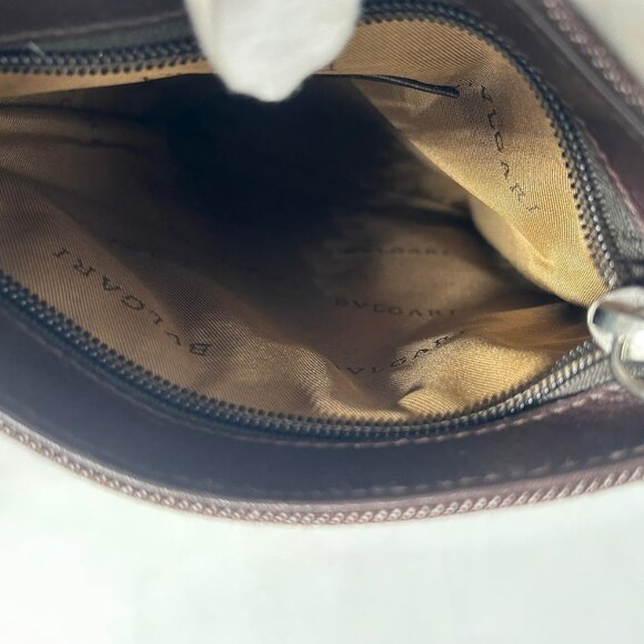 💎✨Beautiful✨💎Authentic BVLGARI Logo Mania Canvas Leather Crossbody Bag - Picture 13 of 16